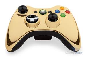 Джойстик Беспроводной Wireless Controller Gold Xbox 360