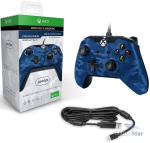 Джойстик PDP Wired Controller Blue Camo Xbox One