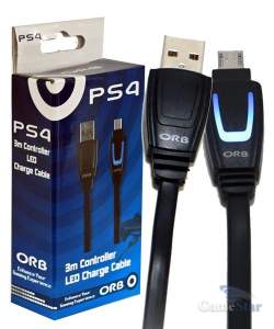 Кабель USB Charge and Play LED 3M ORB Charge Cable for Controller ps4