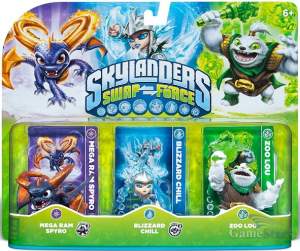 Skylanders Swap Force Mega Ram Spyro Blizzard Chill Zoo Lou Series 3 2 1