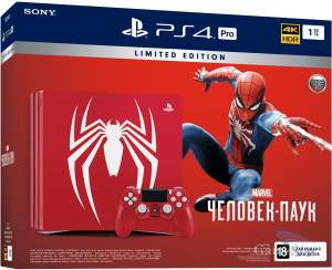 Sony PlayStation 4 Pro 1TB Limited Edition Bundle Marvel Spider-Man ps4